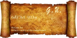 Göbl Ulla névjegykártya